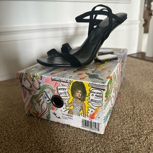 Jeffrey Campbell suede illusion heels